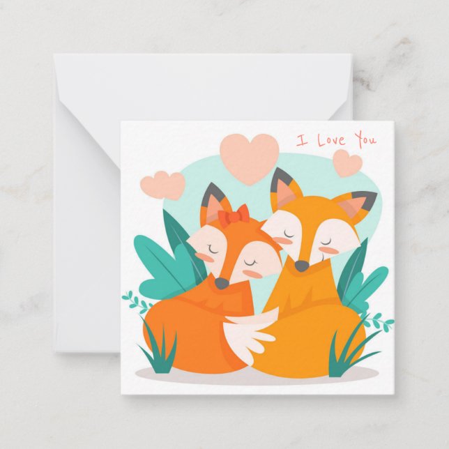 Carte De Correspondance Jolie Saint-Valentin (Devant)