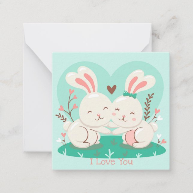 Carte De Correspondance Jolie Saint-Valentin (Devant)