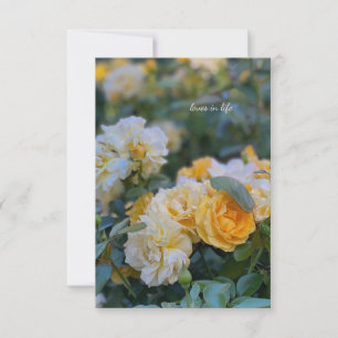 Carte De Correspondance Jolies bouquets de roses jaunes