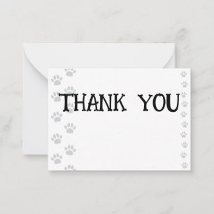 Carte De Correspondance Jolies empreintes de patte de chat et de chien Mer