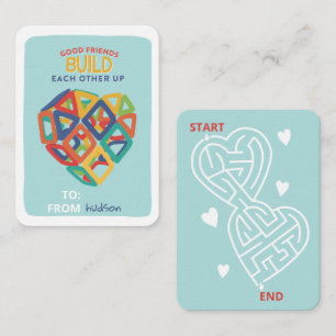 Carte De Correspondance Jouets en tuiles magnétiques cœur de classe Saint-