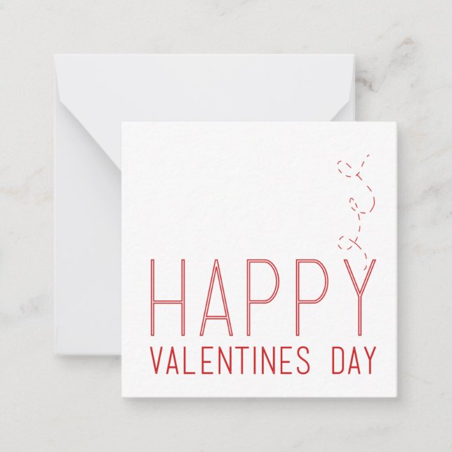 Carte De Correspondance Joyeuse journée Valentines (Devant)