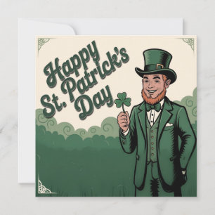 Carte De Correspondance Joyeuse Saint-Patrick Leprechaun Vintage