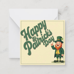 Carte De Correspondance Joyeuse Saint-Patrick Mignon Lutins