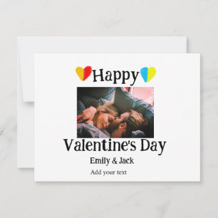 Carte De Correspondance Joyeuse Saint-Valentin ajoutez le nom du couple ph