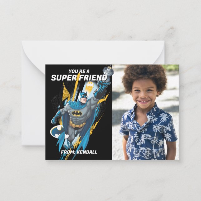 Carte De Correspondance Joyeuse Saint-Valentin Batman (Devant)