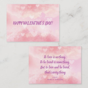 Carte De Correspondance Joyeuse Saint-Valentin Cœurs Roses Romantiques