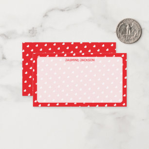 Carte De Correspondance Joyeuse Saint-Valentin Moderne Motif d'Amour