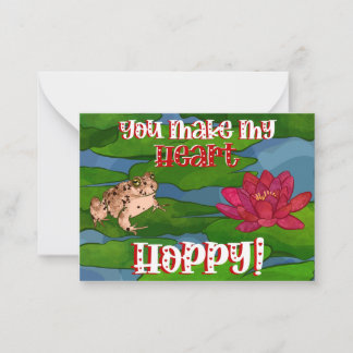 Carte De Correspondance Joyeuse Saint-Valentin Toad & Flower Kids Valentin
