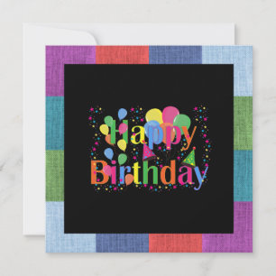 Carte De Correspondance Joyeux anniversaire, design de fête coloré,
