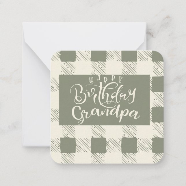 Carte De Correspondance Joyeux Anniversaire Grand-Père (Devant)