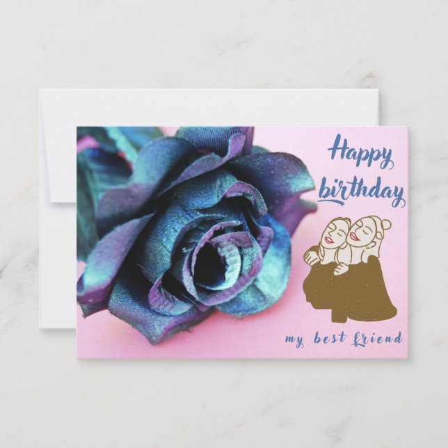 Carte De Correspondance Joyeux anniversaire mon meilleur ami (Devant)