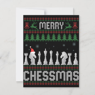 Carte De Correspondance Joyeux Chessmas Drôle échecs noël laide Sweat