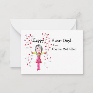 Carte De Correspondance Joyeux Coeur Jour II Valentines