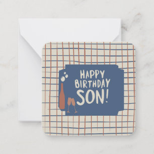 Carte De Correspondance Joyeux Fils d'anniversaire :