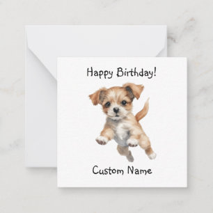 Carte De Correspondance Joyeux Jumping Dog Art - Joyeux cadeau d'anniversa