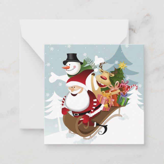 Carte De Correspondance Joyeux Noël (Devant)