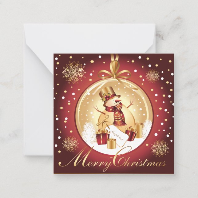 Carte De Correspondance Joyeux Noël (Devant)
