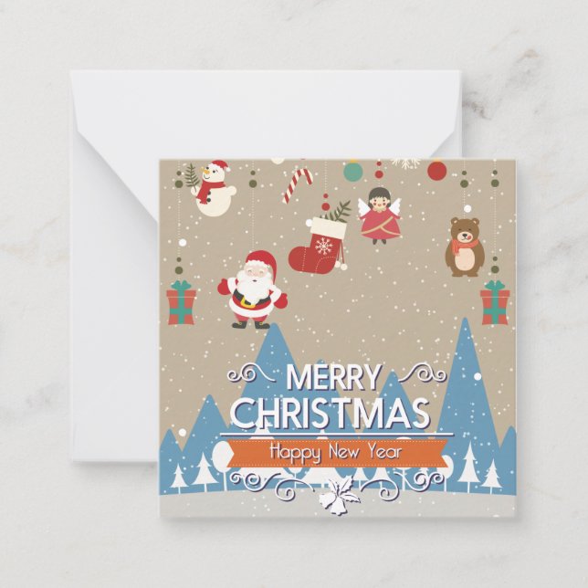 Carte De Correspondance Joyeux Noël (Devant)