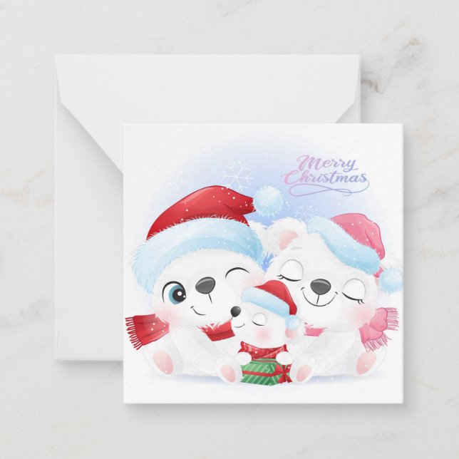 Carte De Correspondance Joyeux Noël/Joyeuses Fêtes (Devant)