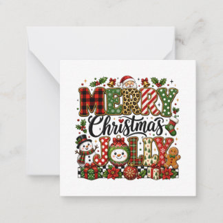 Carte De Correspondance Joyeux Noël mignon gai
