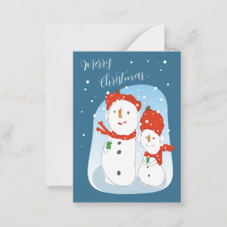Carte De Correspondance Joyeux Snowmen de Noël