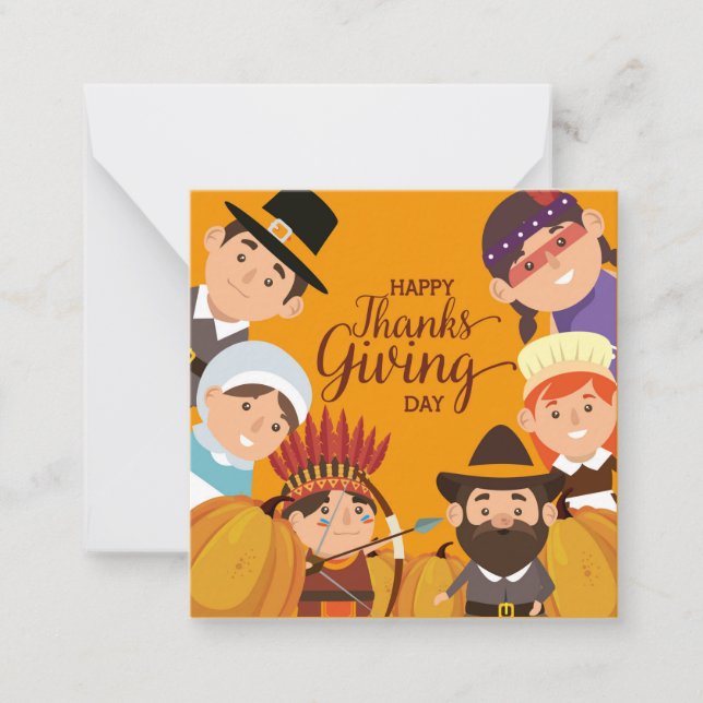 Carte De Correspondance Joyeux Thanksgiving (Devant)