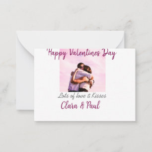 Carte De Correspondance Joyeux Valentines jour moderne baisers amour ajout