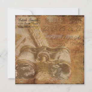 Carte De Correspondance Jumelles nautiques Steampunk Scrapbook stationnair