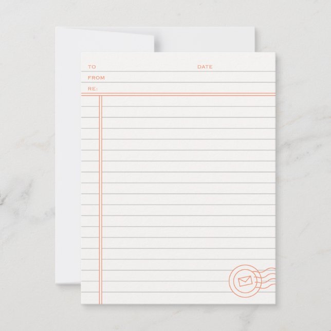 Carte De Correspondance Juste les faits papeterie - Tangerine (Devant)