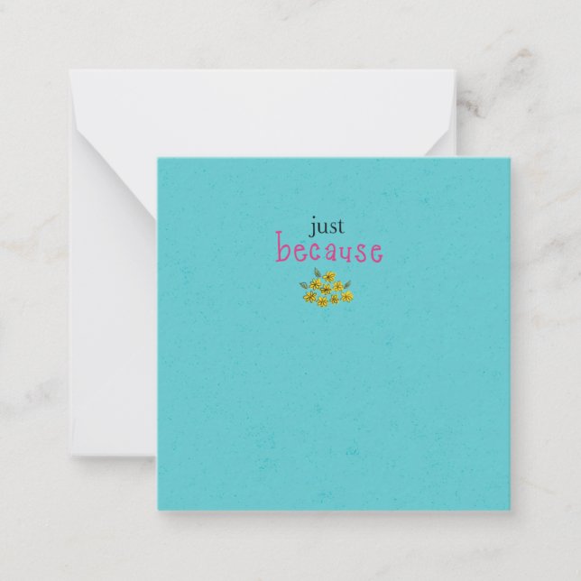 Carte De Correspondance Juste parce que (Devant)