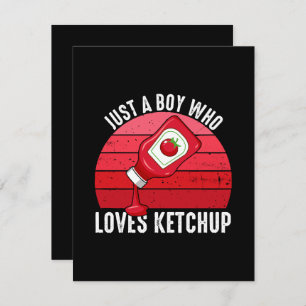 Carte De Correspondance Juste un garçon qui aime Ketchup
