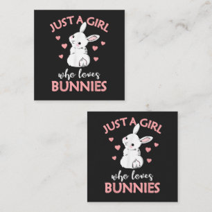 Carte De Correspondance Juste Une Fille Qui Aime Les Lapins