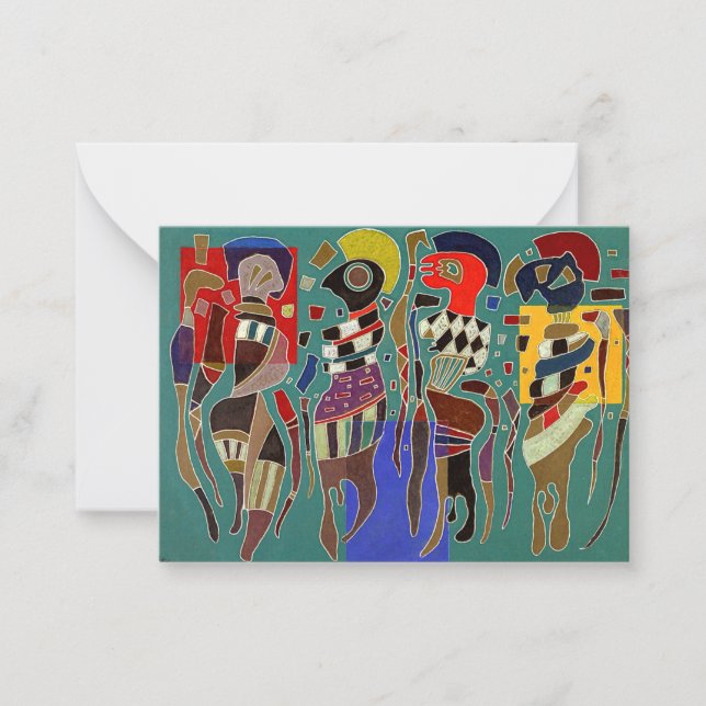Carte De Correspondance Kandinsky - 4 chiffres sur 3 carrés (Devant)