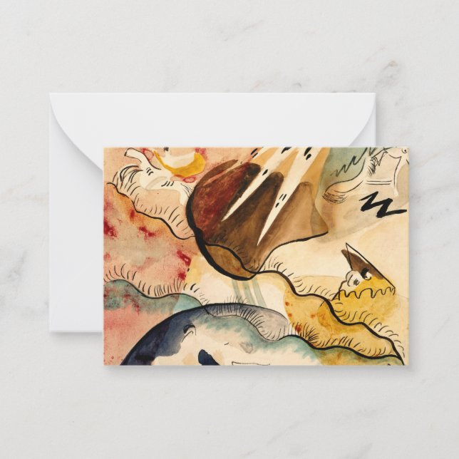 Carte De Correspondance Kandinsky - Paysage de pluie, art abstrait (Devant)