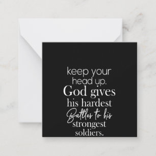 Carte De Correspondance keep your head up god gis hars battles to