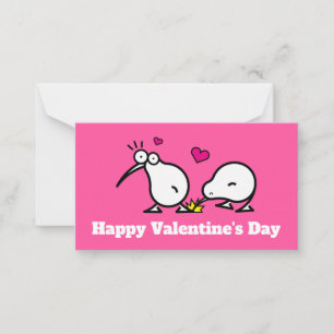 Carte De Correspondance kiwiis Heureuse Sainte-Valentin Merci