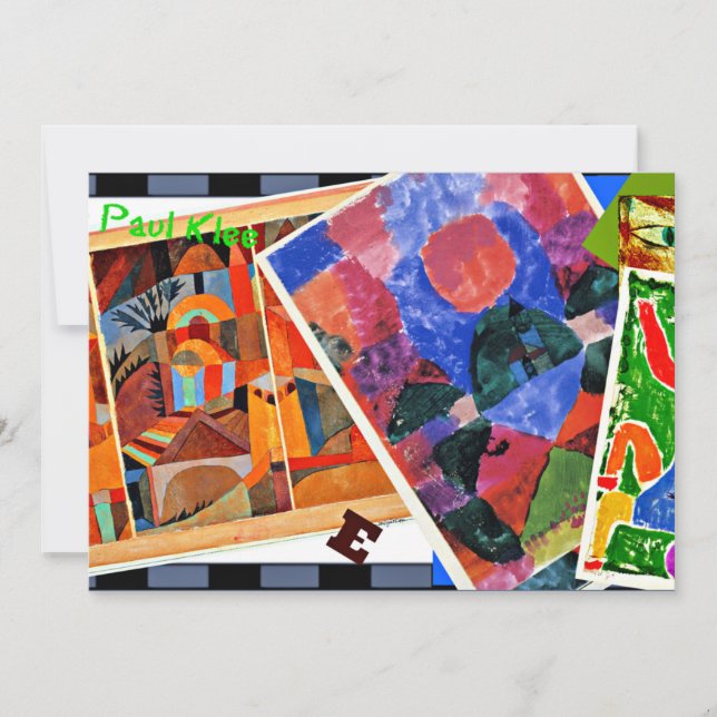 Carte De Correspondance Klee - I Love Paul Klee, collage, (Devant)