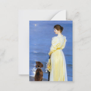 Carte De Correspondance Kroyer - La femme et le chien de l'artiste sur le