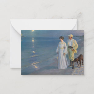 Carte De Correspondance Kroyer - L'artiste et sa femme sur la plage