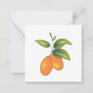 Carte De Correspondance Kumquats tirés à la main