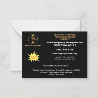 Carte De Correspondance L.W.H. Properties, LLC mailflyer pour fournisseurs