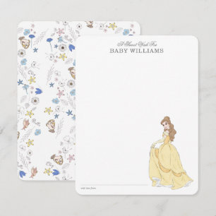 Carte De Correspondance La beauté et la bête Soyez notre Baby shower inv
