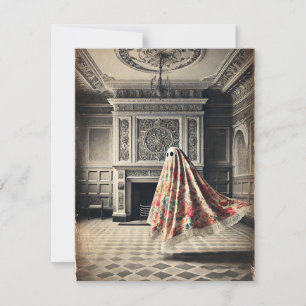 Carte De Correspondance La cheminée et le creux – Note gothique victorienn