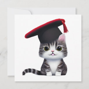 Carte De Correspondance La Journée d'obtention d'un diplôme de chat mou es