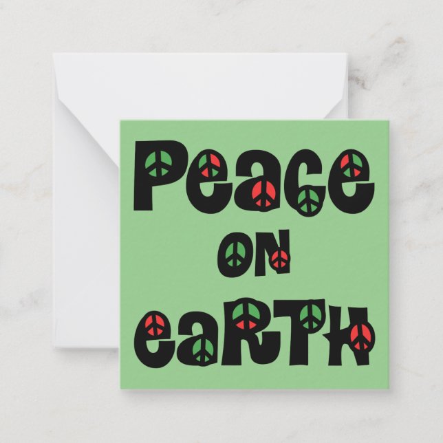 Carte De Correspondance La Paix sur Terre Noël (Devant)