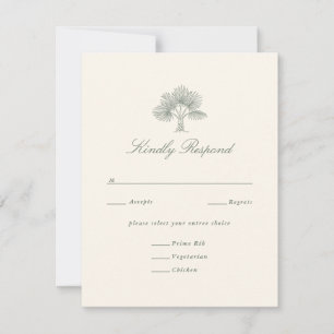 Carte De Correspondance La réponse RSVP pour The Palm Choice