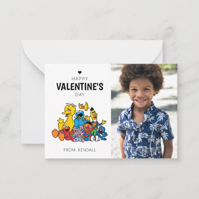 Carte De Correspondance La Saint-Valentin des amis de Sesame Street (Devant)