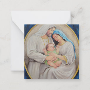 Carte De Correspondance La Sainte Famille : Portrait de l'Amour Divin