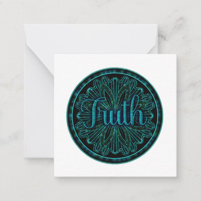Carte De Correspondance La Vérité Verte Mandala (Devant)